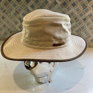 Tilley Size 7 1/4 TMH55 Mash-Up Airflo Sun Hat Hemp Blend Fishing Sports Brown